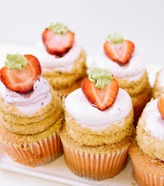 Strawberry shortcake jumbo cupcakes